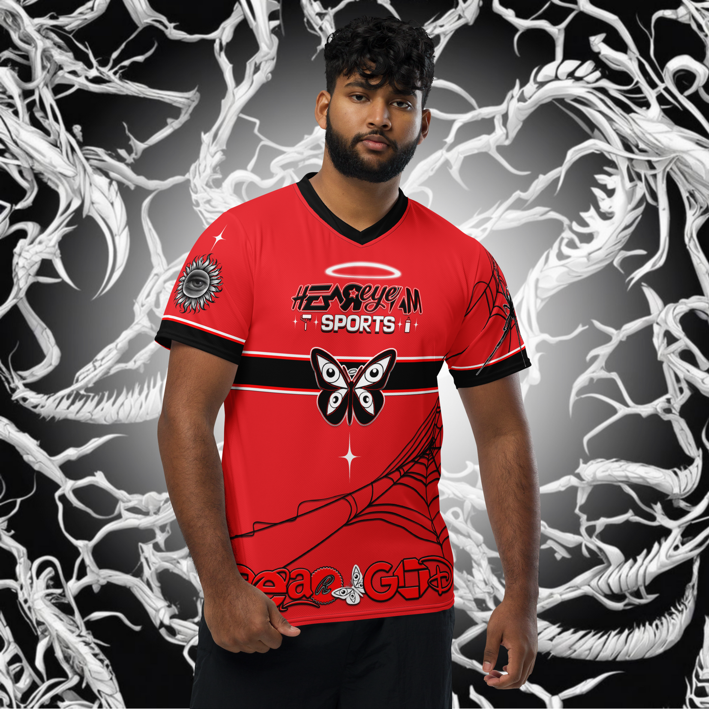 HearEyeAm | EyeF.L.Y Elite Soccer/Football Jersey/Kit (Away Red)