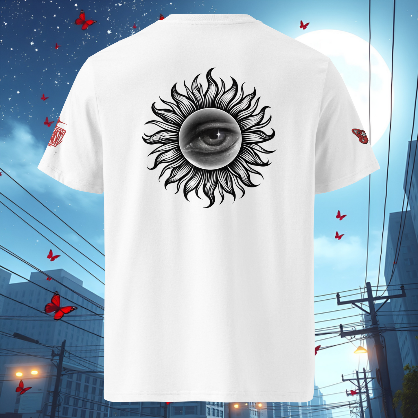 HearEyeAm | EyeF.L.Y 100% Organic Cotton (Embroidered/Printed) Timeless T-shirt (Black & White)