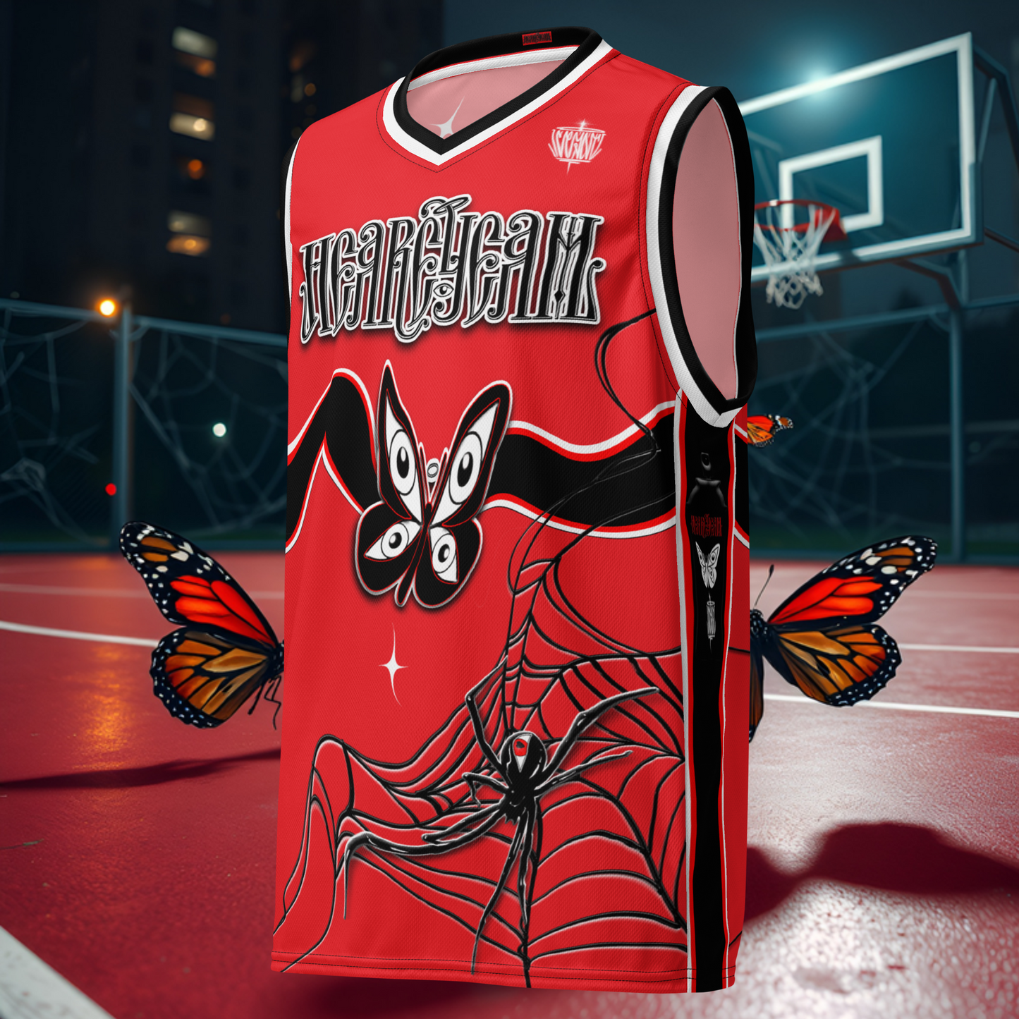 HearEyeAm | EyeF.L.Y Elite Basketball Jersey (Home Red)