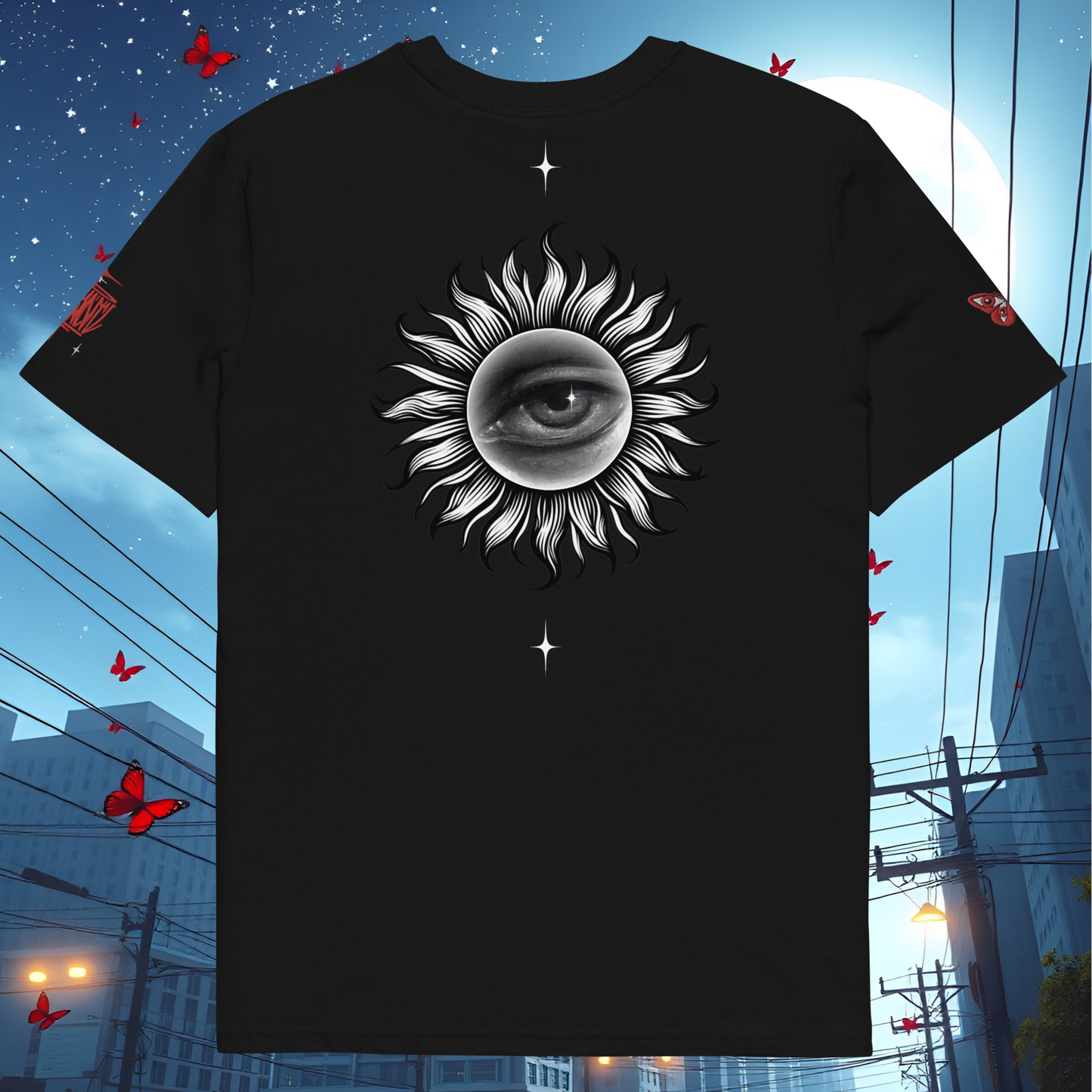 HearEyeAm | EyeF.L.Y 100% Organic Cotton (Embroidered/Printed) Timeless T-shirt (Black & White)