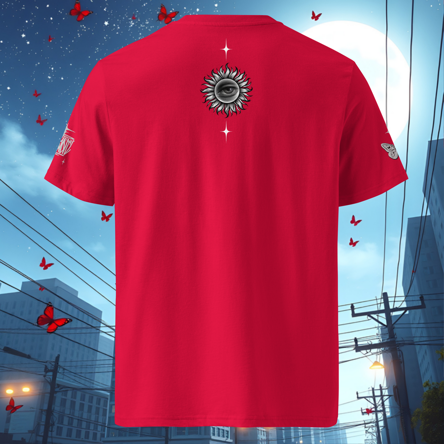 HearEyeAm | EyeF.L.Y 100% Organic Cotton (Printed) Timeless T-shirt (Rocketship Red and Stargazer Green)