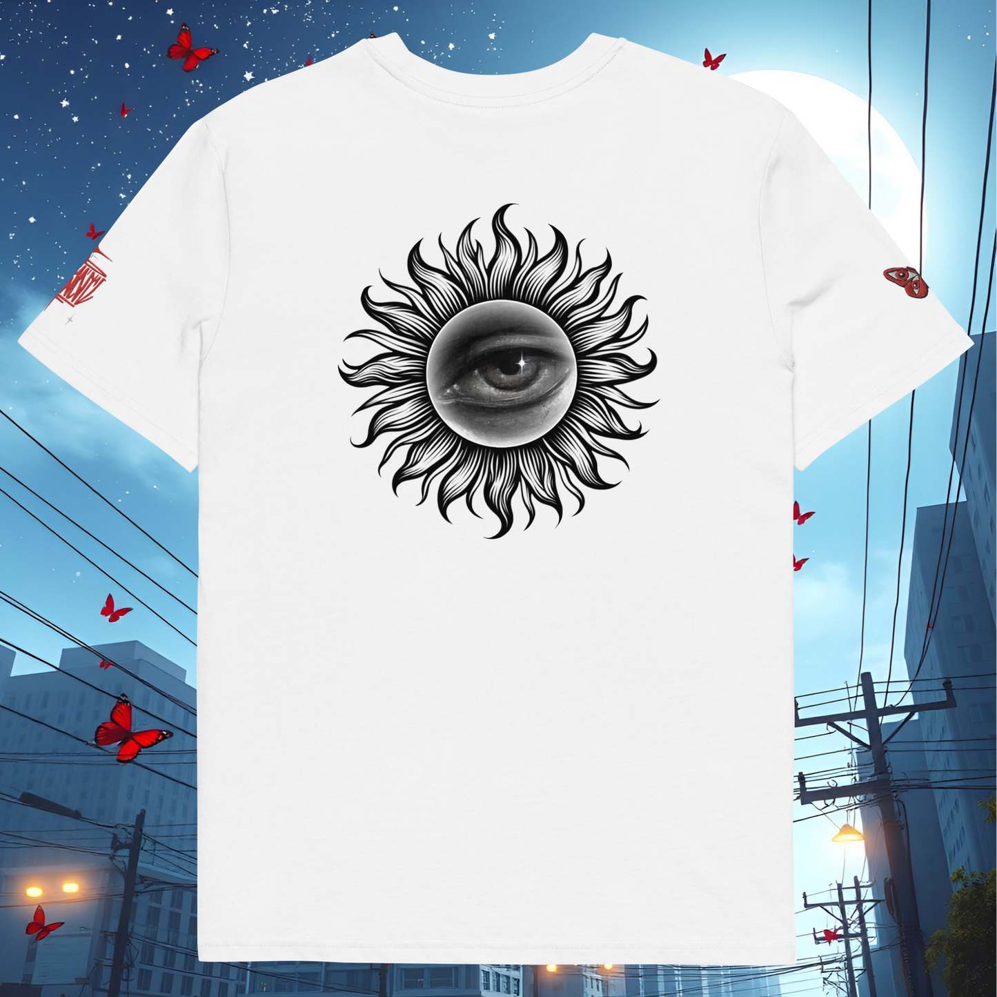 HearEyeAm | EyeF.L.Y 100% Organic Cotton (Embroidered/Printed) Timeless T-shirt (Black & White)